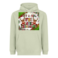 Matcha just a girl who loves reindeer Heavyweight Hoodie - CowGirlArtShop