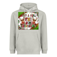 Moon Dust just a girl who loves reindeer Heavyweight Hoodie - CowGirlArtShop