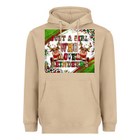 Mushroom just a girl who loves reindeer Heavyweight Hoodie - CowGirlArtShop