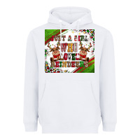 White just a girl who loves reindeer Heavyweight Hoodie - CowGirlArtShop