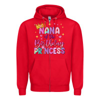Red nana of the birthday princess Zipper Hoodie - NancyCooperArtShop