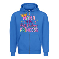 True Royal nana of the birthday princess Zipper Hoodie - NancyCooperArtShop