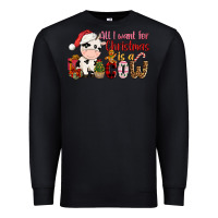 Black all want for christmas is a cow Premium Sweatshirt - CowGirlArtShop