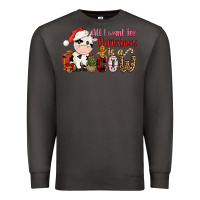 Smoke all want for christmas is a cow Premium Sweatshirt - CowGirlArtShop