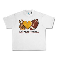 Peace Love Football Urban Heavy Tee | Teevron