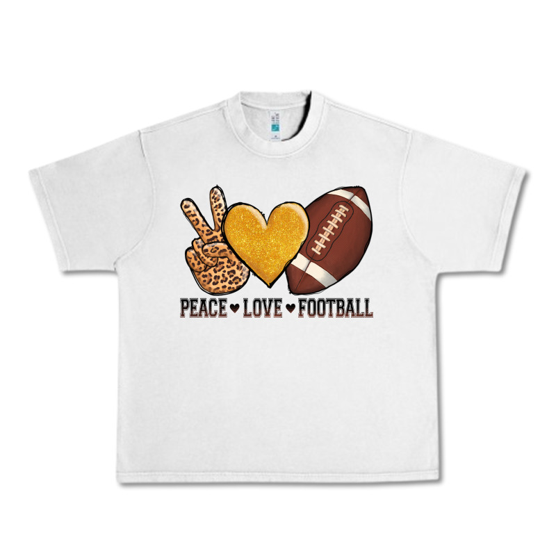 Peace Love Football Urban Heavy Tee by AdoDesignShop | Teevron