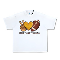 White peace love football Urban Heavy Tee - AdoDesignShop