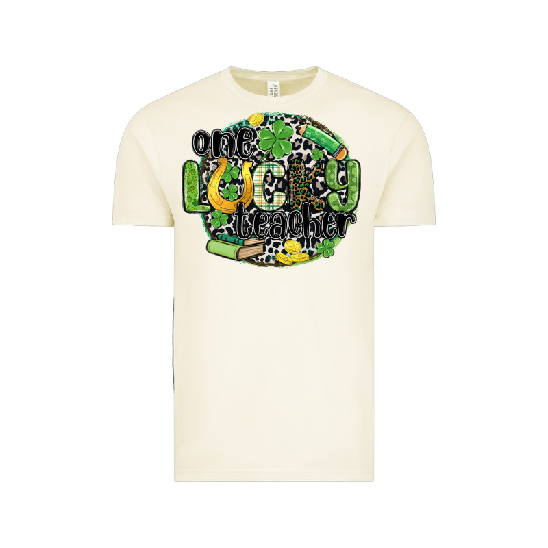 One Lucky Teacher Vintage Tee by MaliasSmallBusiness | Teevron