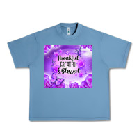 Pebble Blue thankful greatful blessed Urban Heavy Tee - NancyCooperArtShop
