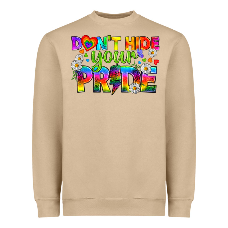 Lgbtq+ Don't Hide Your Pride Heavyweight Sweatshirt by BundleAndBundleShop | Teevron