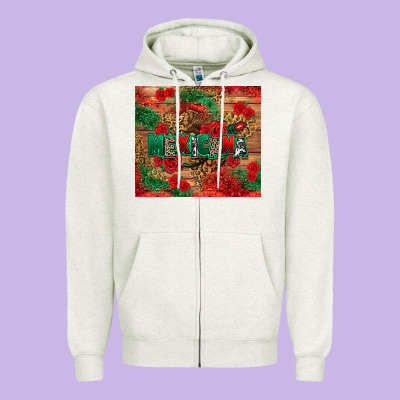 Mexicana Zipper Hoodie Designed By Texasbilliewilder