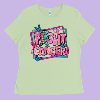 Fight Cancer Ladies Tee Designed By Adodesignshop