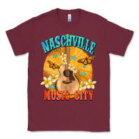 Burgundy naschville music city Classic Tee - NancyCooperArtShop