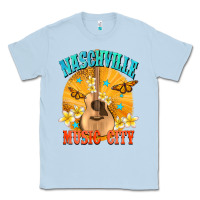 Dusty Blue naschville music city Classic Tee - NancyCooperArtShop