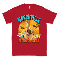 Red naschville music city Classic Tee - NancyCooperArtShop