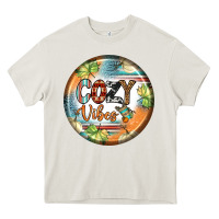 Cream cozy vibes earrings Heavy Core Tee - BundleAndBundleShop