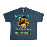Midnight Navy when you cant find the sunshine be the sunshine me Urban Heavy Tee - NancyCooperArtShop