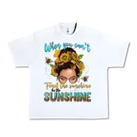 White when you cant find the sunshine be the sunshine me Urban Heavy Tee - NancyCooperArtShop