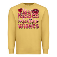 Antique Gold Love kisses Valentine wishes Valentine's Day Premium Sweatshirt - HowdyJamesFarm