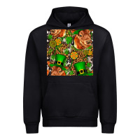 Black st patricks  cow with candy Urban Hoodie - FaDigitalArtStudio