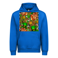 Cobalt st patricks  cow with candy Urban Hoodie - FaDigitalArtStudio