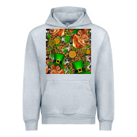 Heather Grey st patricks  cow with candy Urban Hoodie - FaDigitalArtStudio