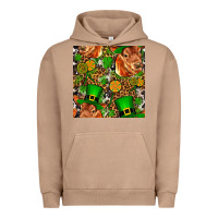 Pigment Burro st patricks  cow with candy Urban Hoodie - FaDigitalArtStudio