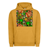 Pigment Peanut Butter st patricks  cow with candy Urban Hoodie - FaDigitalArtStudio
