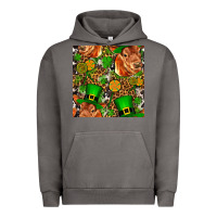 Pigment Tornado st patricks  cow with candy Urban Hoodie - FaDigitalArtStudio