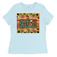 Baby Blue faith it till you make it Ladies Tee - JahusDesignShop