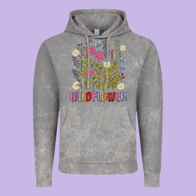 Wildflower Malias Vintage Hoodie Designed By Maliassmallbusiness