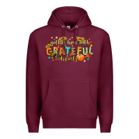 Burgundy gather here with grateful hearts Premium Hoodie - CowGirlArtShop