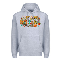 Heather Grey gather here with grateful hearts Premium Hoodie - CowGirlArtShop