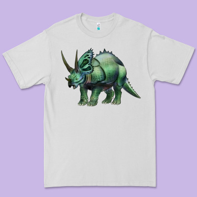 Dinosaur Triceratops Premium Tee Designed By Artiststas