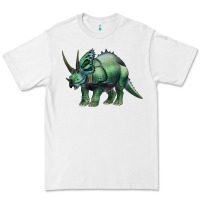 White dinosaur triceratops Premium Tee - Artiststas