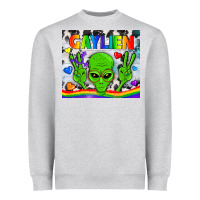 Heather Grey LGBTQ Gaylien Tumbler Heavyweight Sweatshirt - BundleAndBundleShop