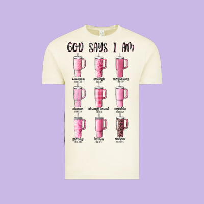 God Says I Am Bible Verse Stanley Vintage Tee Designed By Maliassmallbusiness