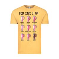 Vintage Mustard god says i am bible verse stanley Vintage Tee - MaliasSmallBusiness