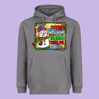 Theres Snowbody Cooler Than Me Heavyweight Hoodie Designed By Cowgirlartshop