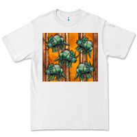 White dinosaur triceratops Premium Tee - Artiststas
