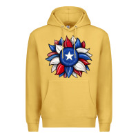 Antique Gold sunflower texas flag 2 Premium Hoodie - JahusDesignShop
