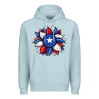 Blue Mist sunflower texas flag 2 Premium Hoodie - JahusDesignShop