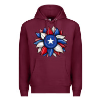 Burgundy sunflower texas flag 2 Premium Hoodie - JahusDesignShop