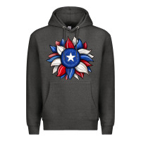 Charcoal Heather sunflower texas flag 2 Premium Hoodie - JahusDesignShop