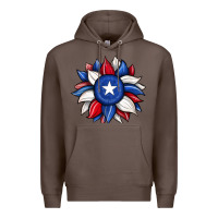 Coffee sunflower texas flag 2 Premium Hoodie - JahusDesignShop