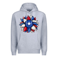 Heather Grey sunflower texas flag 2 Premium Hoodie - JahusDesignShop
