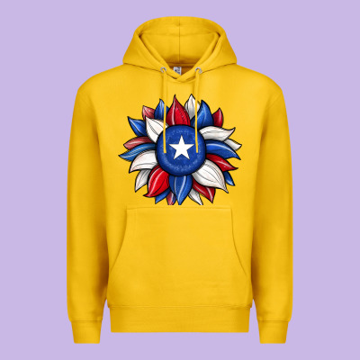 Sunflower Texas Flag 2 Premium Hoodie Designed By Jahusdesignshop