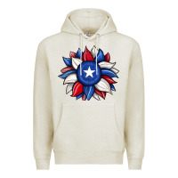 Oatmeal Heather sunflower texas flag 2 Premium Hoodie - JahusDesignShop