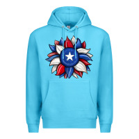 Ocean Blue sunflower texas flag 2 Premium Hoodie - JahusDesignShop