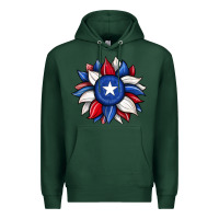Sports Green sunflower texas flag 2 Premium Hoodie - JahusDesignShop
